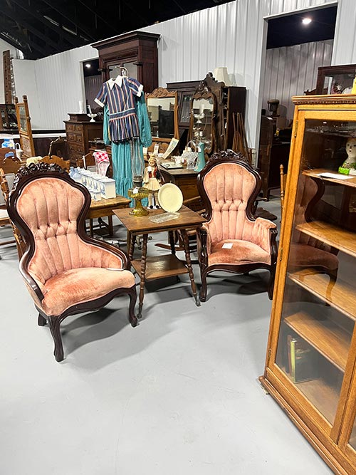 Victorian Balloon Backed Chairs Victorian Balloon Backed Tufted Chairs - Image 1