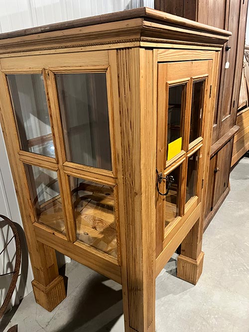 Pine display cabinet Custom Crafted Pine Display Case - Image 1